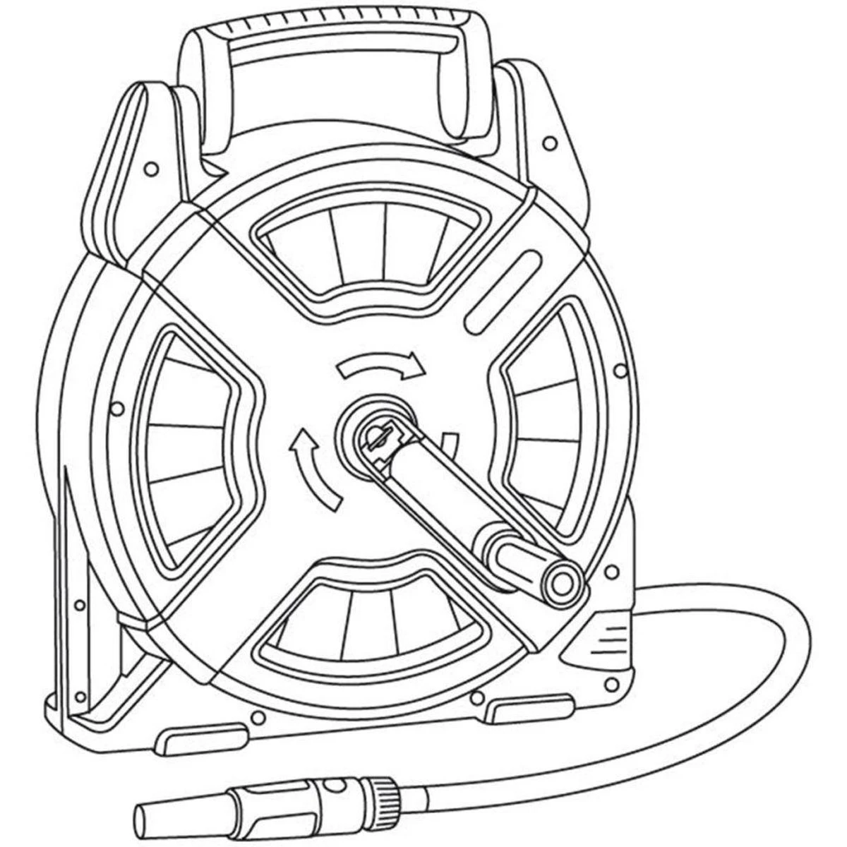 GARDENA - Classic Slangenbox - Compleet Slanghouder - 15 Meter Slang 9 GARDENA - Classic Slangenbox - Compleet Slanghouder - 15 Meter Slang - Afbeelding 9