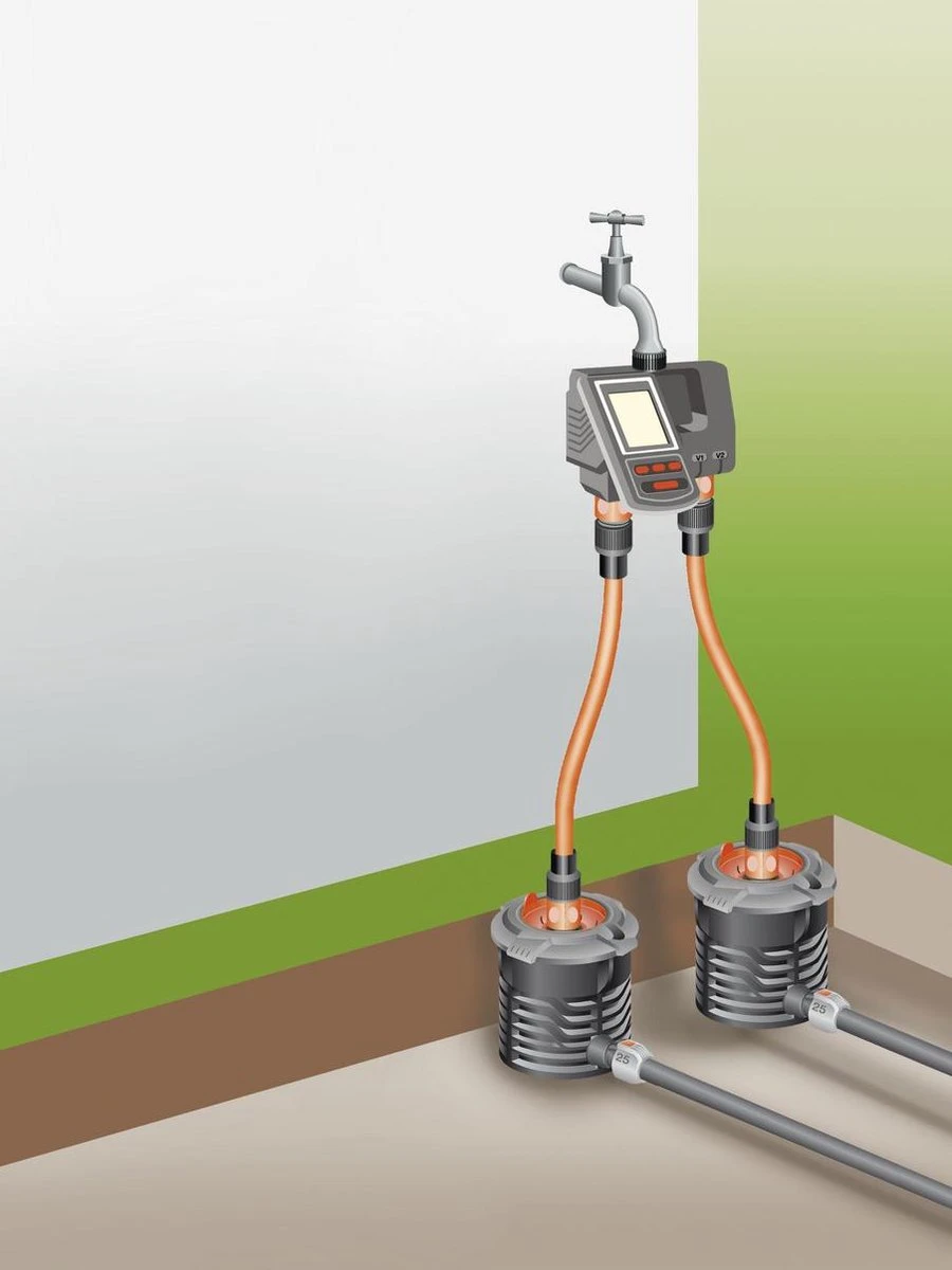 GARDENA Besproeiingsomputer MultiControl Duo - 3 Besproeiingen Per Dag - 1min Tot 3u 59min. 5 GARDENA Besproeiingsomputer MultiControl Duo - 3 Besproeiingen Per Dag - 1min Tot 3u 59min. - Afbeelding 5